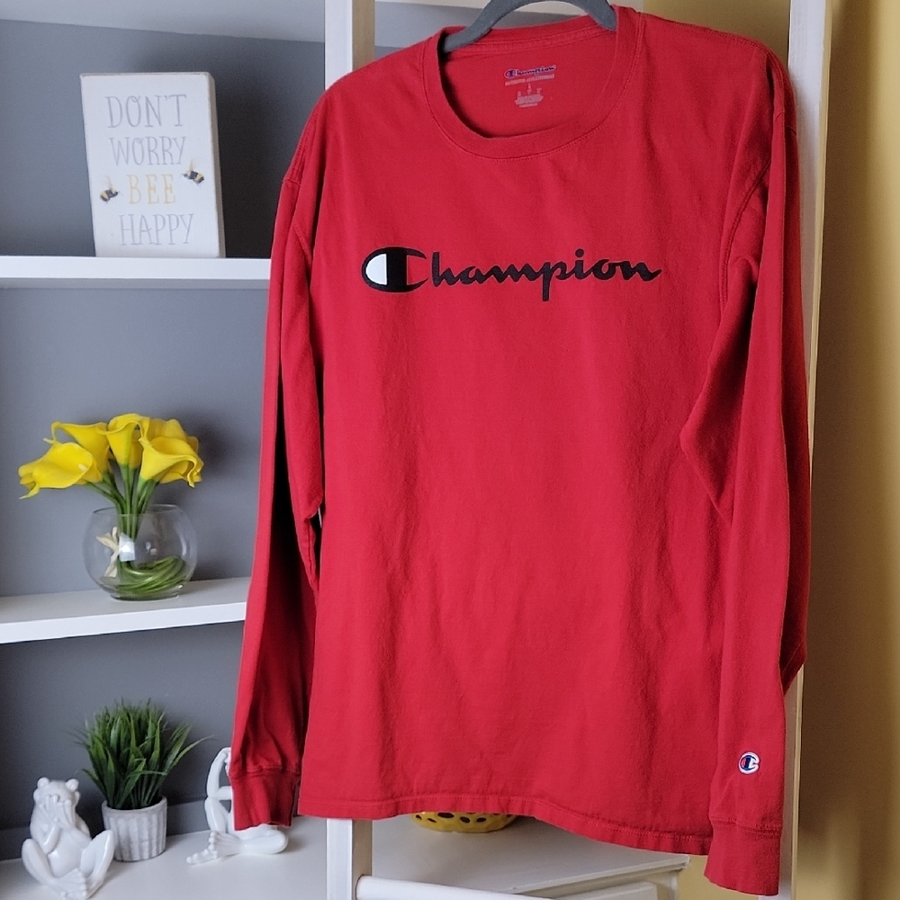 Champion Red Long Sleeve Shirt